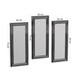 Hanah Home Juego 3 Espejos Decorativos 30x70 cm Plata MDF Elegante y Moderno para Salón o Dormitorio